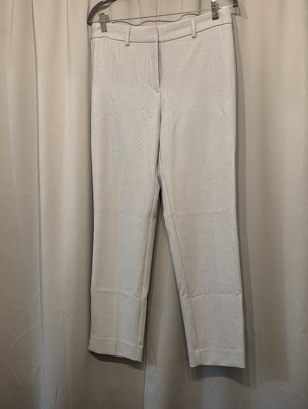 White House Black Market Gray Trousers Sz 6 Soft Stretch Ankle